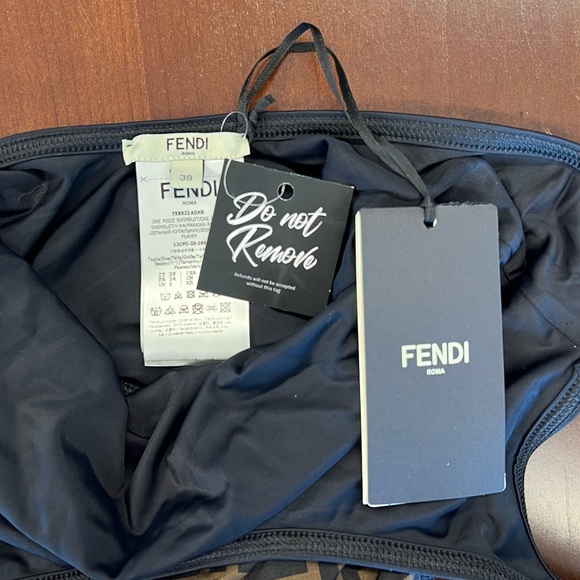 Fendi FF Logo Printed Swimsuit - Picture 6 of 8
